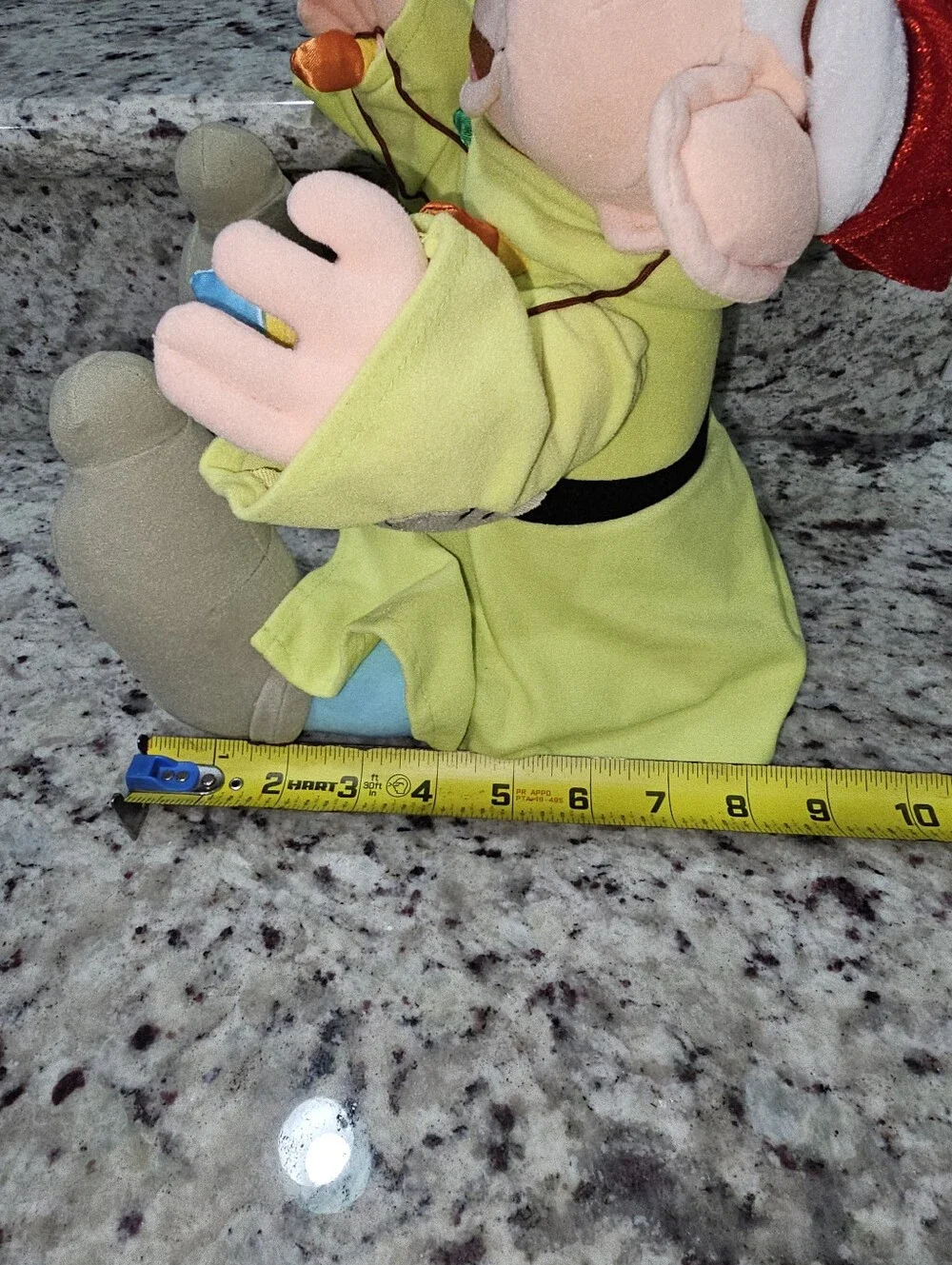 Disney Dopey Christmas Lights Snow White Seven Dwarfs Holiday Plush 12
